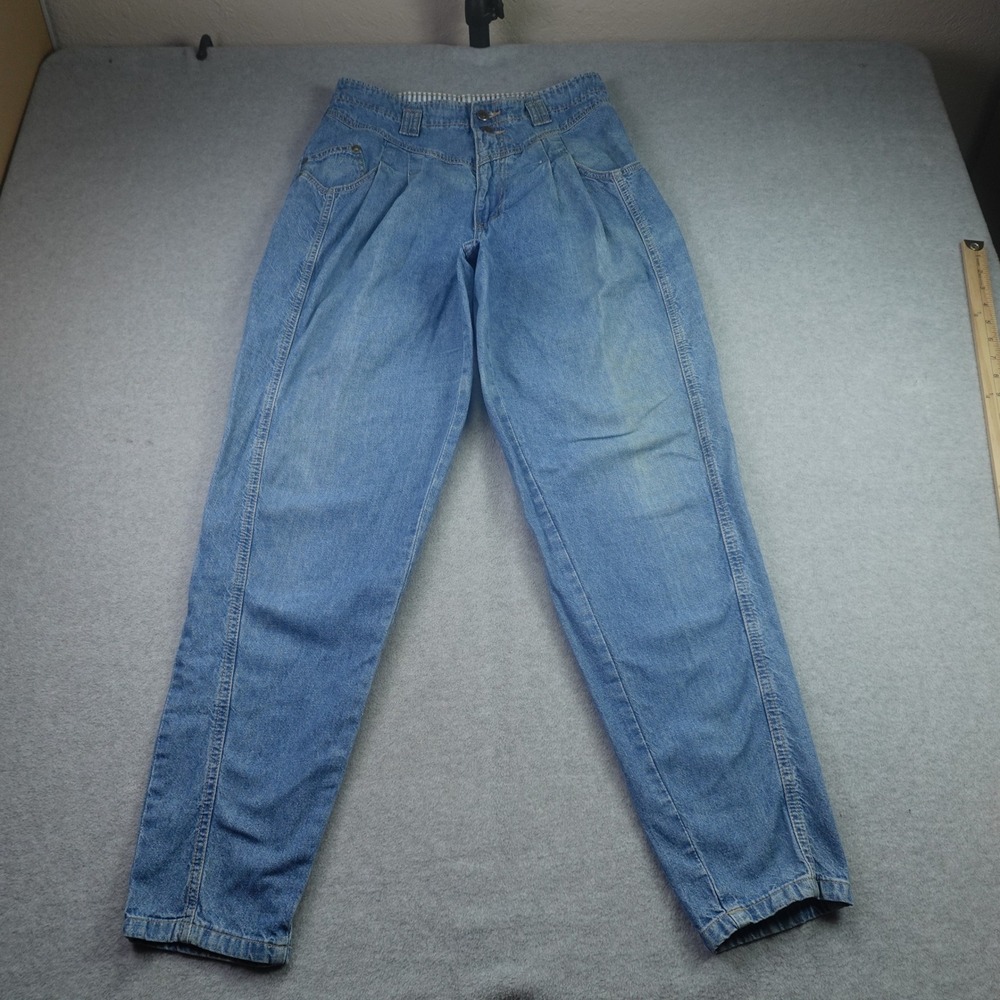 Vintage Levis Jeans Womens 12 Blue High Rise Tapered Pleated Silver Tab Mom 80s